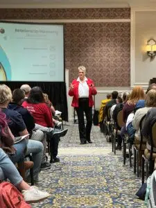 janie budnick founder 4-Legged Kids, Inc. at the Pet Boarding and Daycare Expo 2024